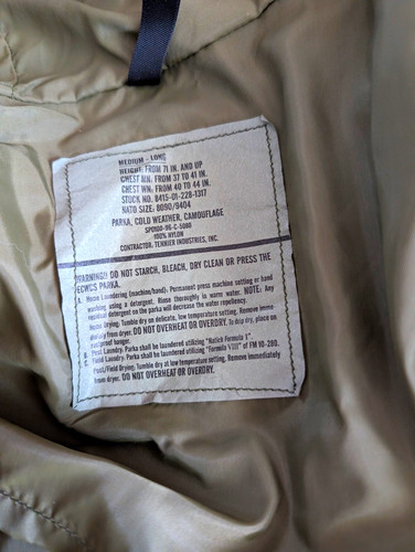 Tennier industries ecwcs cold - tennier,