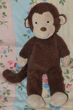 Cute Brown Mothercare Monkey Chimp Soft Plush Toy Approx 12" Laid Flat