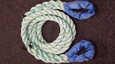 4 METRE X 24MM POLYSTEEL TOW ROPE WITH PROCTECTED EYES RECOVERY 4X4