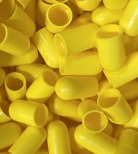 Scaffold Clamp Fitting Caps 12mm Thread Protectors - Site Safety Yellow (100)