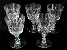 5 Baccarat Crystal  Glasses " Armagnac "  Claret Wine Glasses 5 7/8"