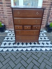 Vintage Stag Minstrel Tallboy Chest Of Drawers Can Deliver 