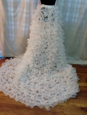 Ivory organza wrap around