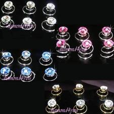 6 PCS Bridesmaid Prom Flower Girl made with Swarovski Hair Twist Tiara Xmas H45