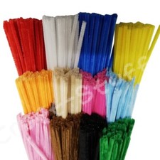Chenille Craft Stems Pipe Cleaners for Crafts 12 colours 10-500 stems