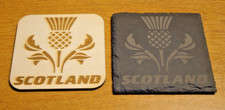 Scottish Thistle Scotland laser etched slate or wood coaster