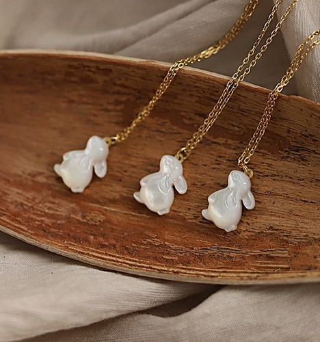 Simple rabbit pendant necklace - pendant,