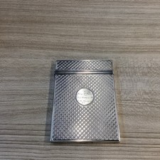 Superb Antique Victorian Engine Turned Solid Silver Card Case Nathaniel Mills