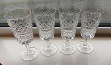 4x Irish Cavan Crystal  CAV3  Wine Glass  - Stamped  - Good Condition
