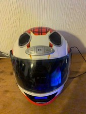 Moto GP & F1 (Red) Replica Motorbike Helmet Audio High Power Speaker Sound syste