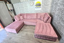 U-Shape Large pink Velvet