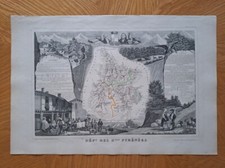 ANTIQUE C19TH FRANCE ATLAS MAP
