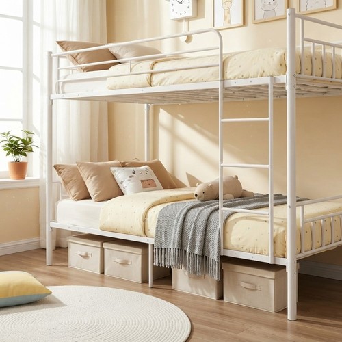 Stylish white metal - metal, bunk