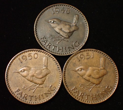 Farthing 1948 1950 1951 - farthing,