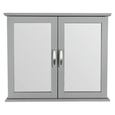 Mirrored Wall Cabinet Grey