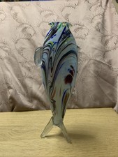 Vintage 1970s Murano Art Glass Fish Vase