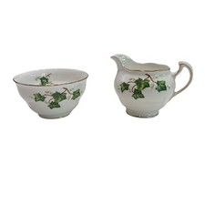 Colclough Ivy Leaf Bone China Sugar Bowl & Creamer/Milk Jug