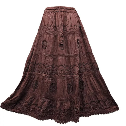 Cotton maxi skirt bohemian - cotton,
