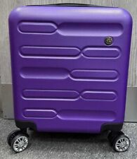 45cm Hard Shell 4 Wheel Spinner Cabin Trolley Hand Luggage Suitcase Purple