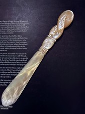19th Century Antique Vintage Large Mother of Pearl Letter Opener（63g）