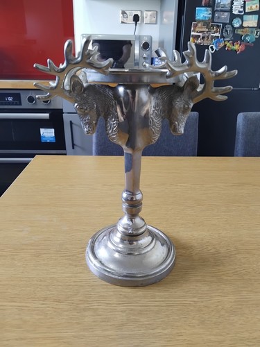 Large silver stag deer - large,