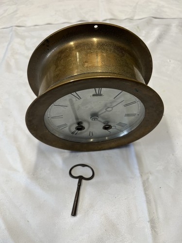Antique ships bell clock - clock, hms