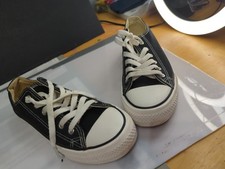 Avenue Trainers Size 4 Womens Black Shoes Summer Plimsoles. Canvas Upper.