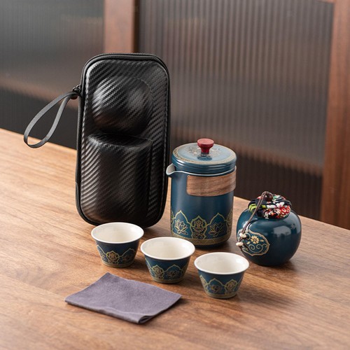 Portable ceramic tea set - portable,
