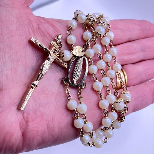 Japan rosary cross necklace