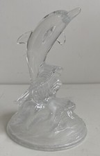 Lead Crystal Dolphin Art Glass Cristal D' Arques 24% Clear Vintage