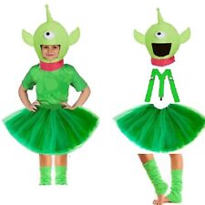 Kids Girls Alien Tutu Halloween Costume Fancy Dress UFO Space Book Week Outfit
