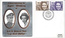 GB FDC 1973 ROYAL WEDDING. GREAT SOMERFIELD HANDSTAMP