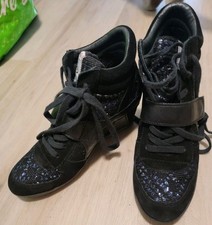 ASH Bowie Black Wedge Sneaker