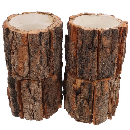 4pcs wooden flower planters - 4pcs,