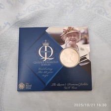 QUEEN ELIZABETH II DIAMOND JUBILEE OFFICIAL £5 COIN 1952 TO 2012