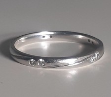 Platinum and Diamond Wedding Ring Size L.5 950 Platinum