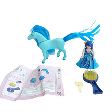 Playmobil Princess Luna Horse With Brush Collectable Blue