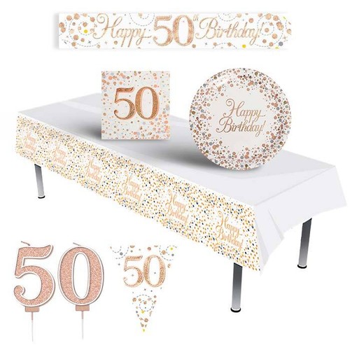Rose gold 50th - gold, party