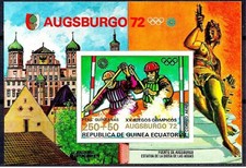 Equatorial Guinea 1972 Munich/Olympics Sports Canoe Slalom Kayak Imperf m/s MNH