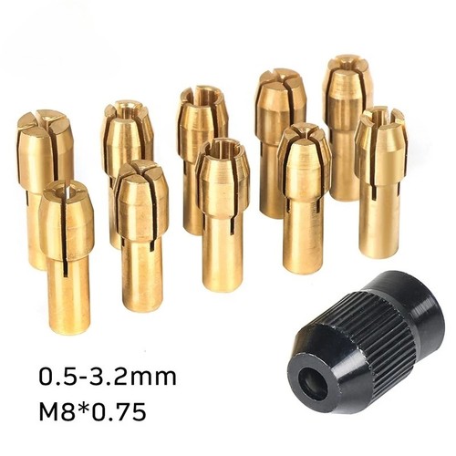 11pcs mini brass - brass, collet
