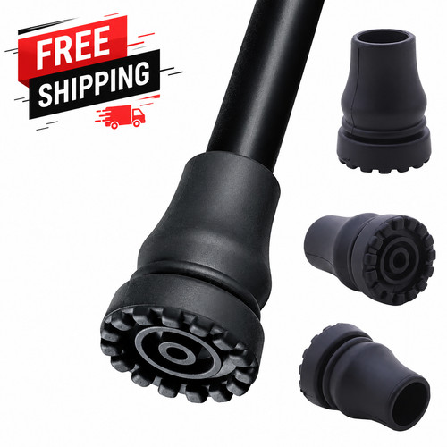 Rubber walking stick ferrules - rubber,