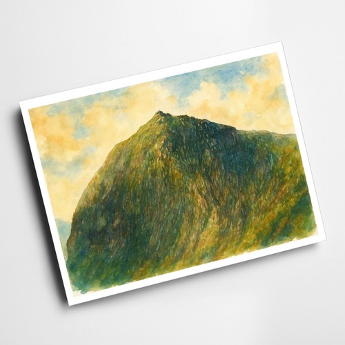 Print summit of snowdon - a4,