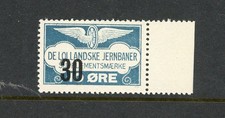 Denmark Lolland  Railway Label 1 value winged wheel MNH
