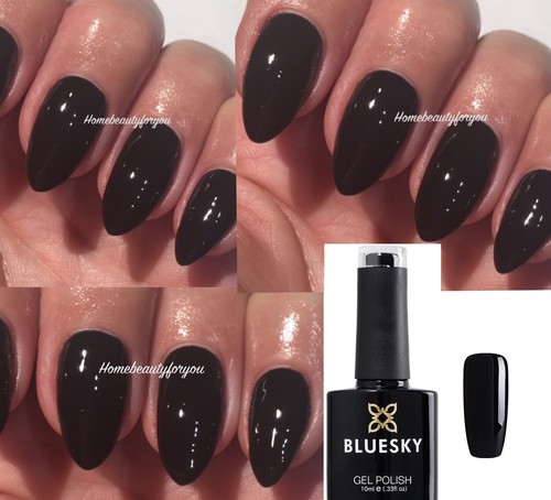 Bluesky gel nail polish - bluesky, black