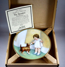 VINTAGE HAMILTON COLLECTION BESSIE PEASE GUTMANN CHILDS BEST FRIEND PLATE BOXED