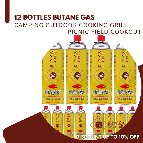 12x butane gas bottles - 12x,