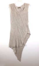 Zuza-Bart Size L Linen Knit Dress Maxi Lagenlook Asymmetrical Dunecore Artsy