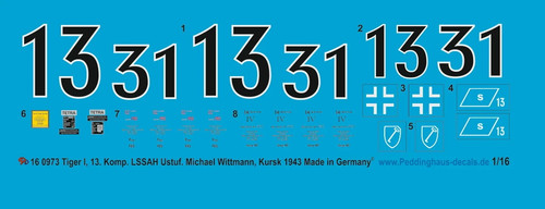 Peddinghaus tiger 1 13 - 1/16,