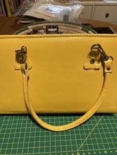 Yellow Faux Leather Knitpro Knitting Needle Organiser/ Bag In Good Condition