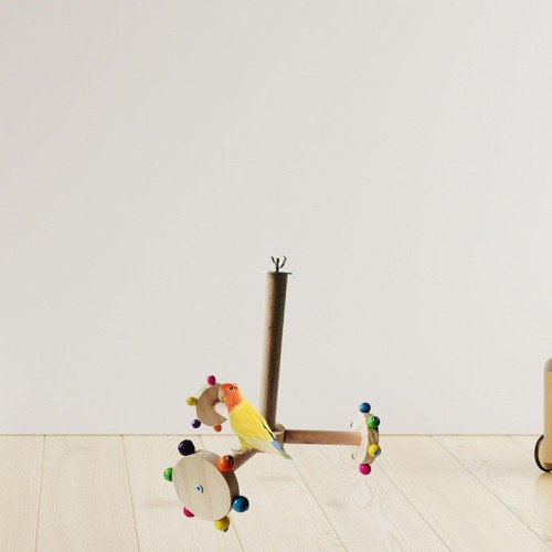 Bird rotating perch toy - bird,